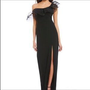 NWT Aidan ruffle off shoulder prom  gown